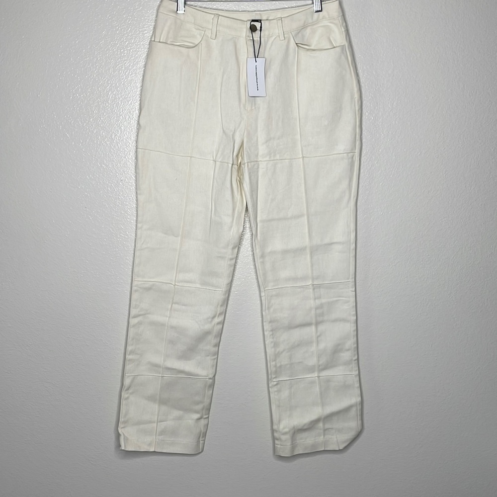 New Cider High Waisted Trousers Sz Medium‎ off-white/light cream